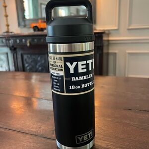 SOLD YETI Rambler 18oz Bottle in Black and Silver